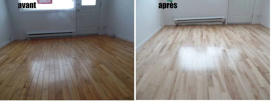 Sabler et vernis a l'eau avec bois de merisier